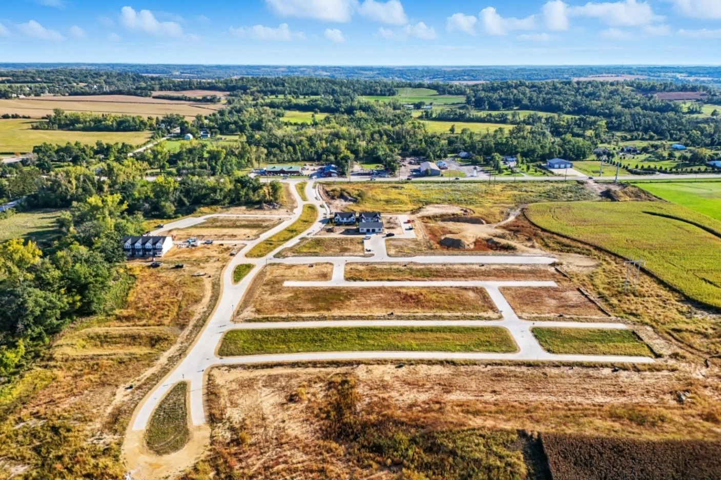 Aerial of Dows Farm Agricommunity in Cedar Rapids