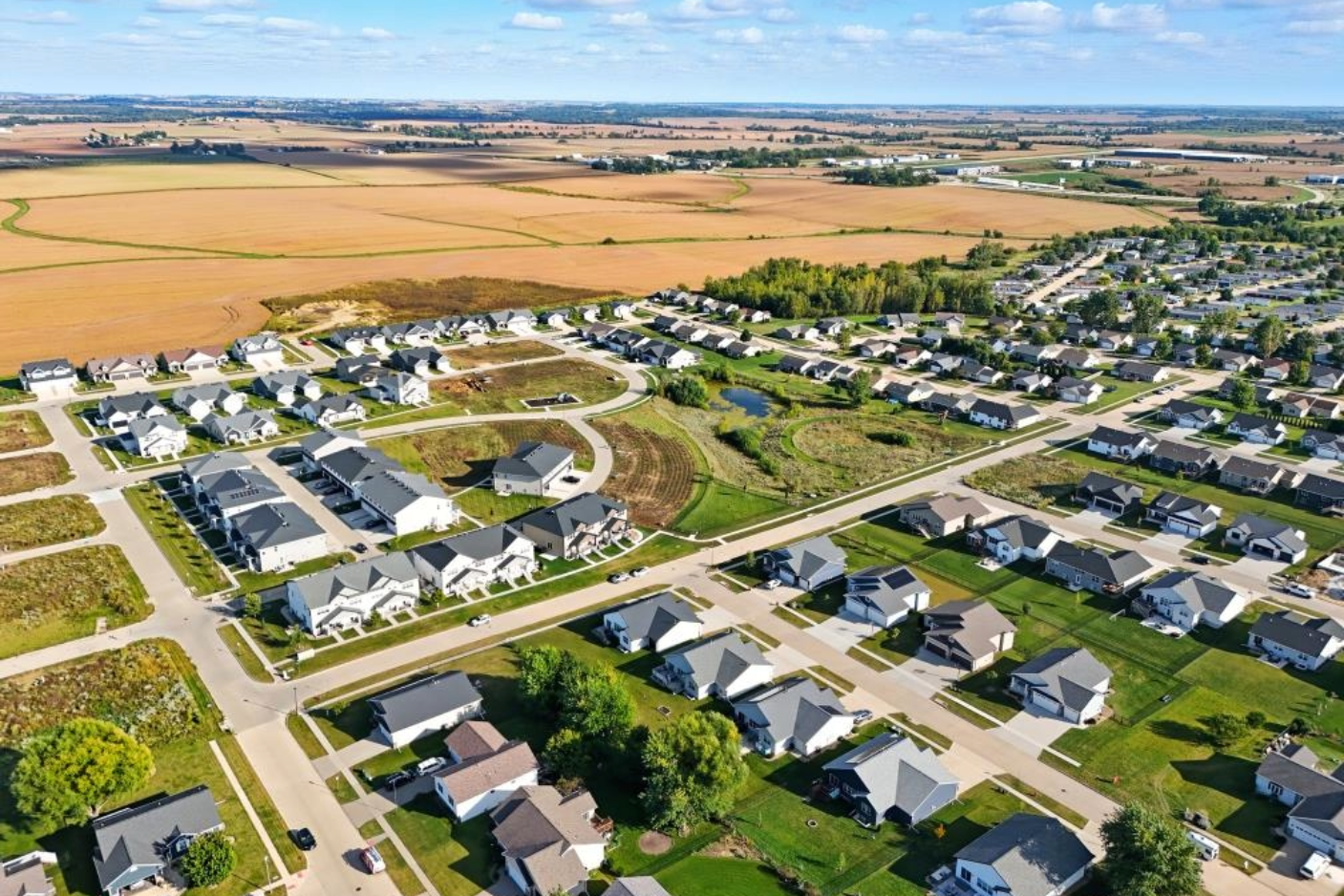 Aerial Photo of Iowa Neighborhood